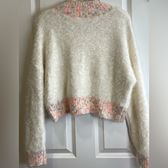 Free People Stardust Pullover Super Soft & Cozy Sweater in Dove Combo Size Small - Picture 6 of 9